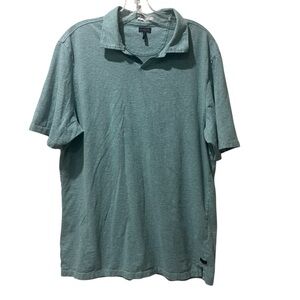 Good Man Brand Polo Shirt Size Large Blue Green Classic Preppy Casual Mens